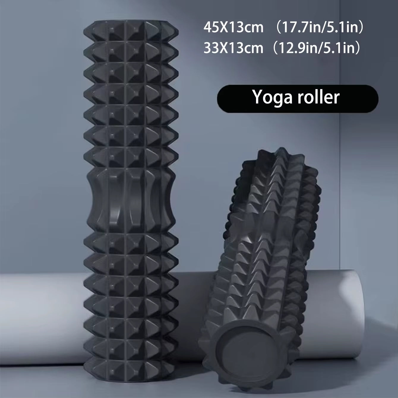 45cm Foam Roller for Muscle Recovery – Yoga, Pilates & Gym Massage Roller for Deep Tissue & Trigger Point Therapy