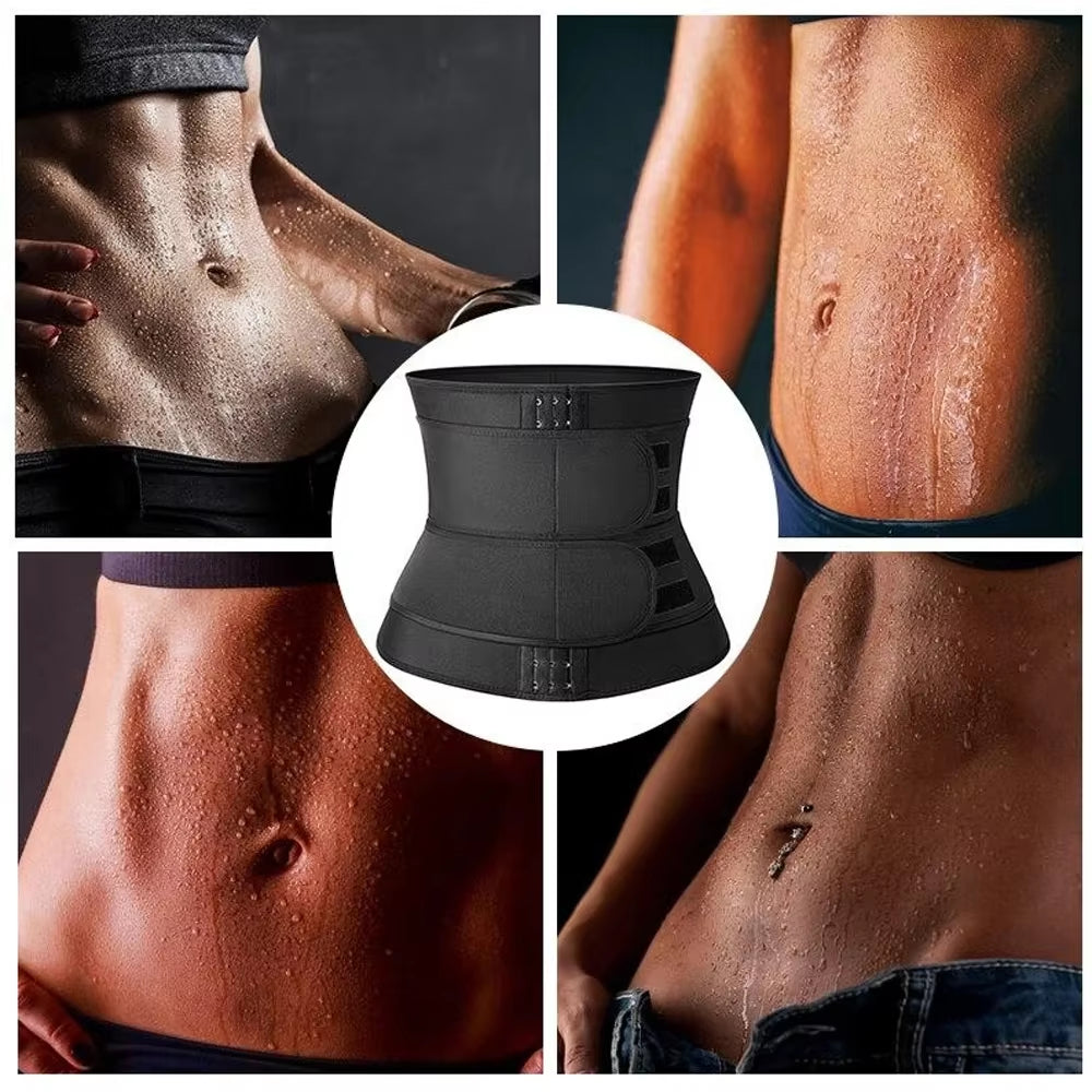 GlowFit Waist Trainer – Neoprene Sweat Trimmer Belt for Men & Women, Tummy Compression & Back Support
