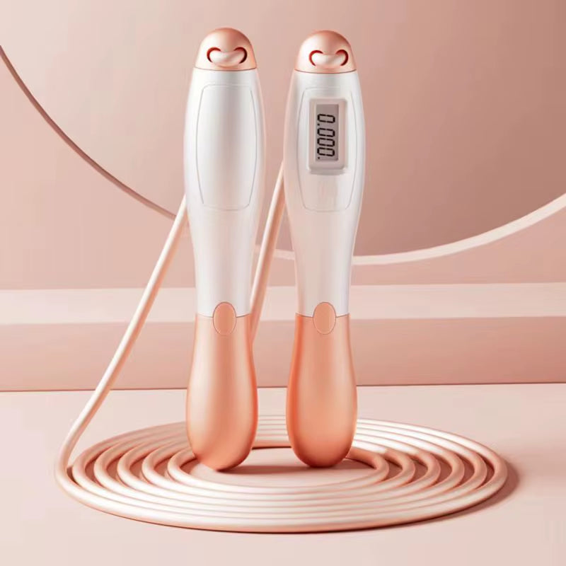 GlowFit Adjustable Counting Jump Rope – Cordless Skipping Rope with 3 Modes for Calories, Distance & Fitness
