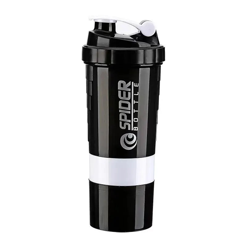 3-in-1 Protein Shaker Bottle – Leakproof, Portable, Powder & Pill Storage for Fitness, Bodybuilding, Workout