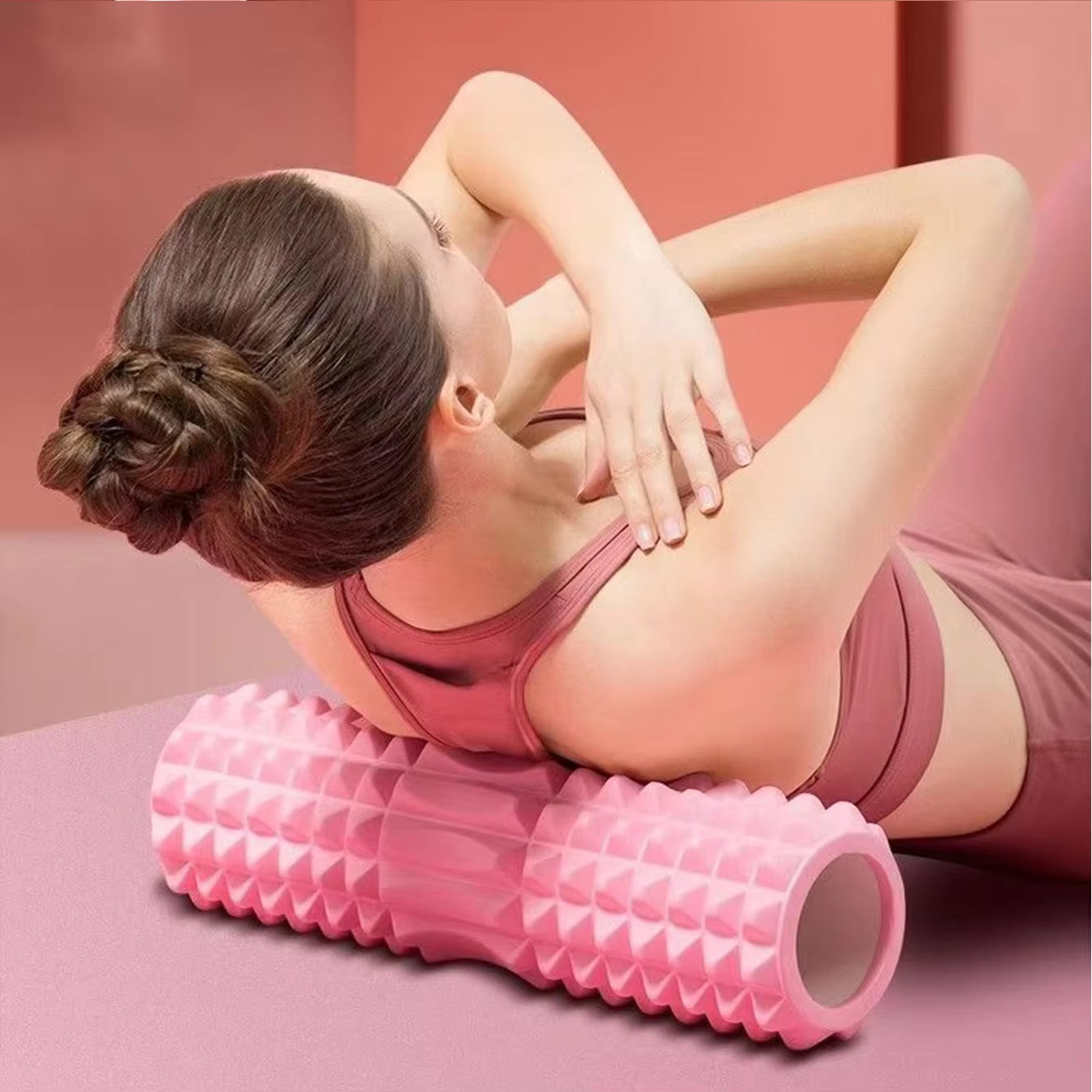 45cm Foam Roller for Muscle Recovery – Yoga, Pilates & Gym Massage Roller for Deep Tissue & Trigger Point Therapy