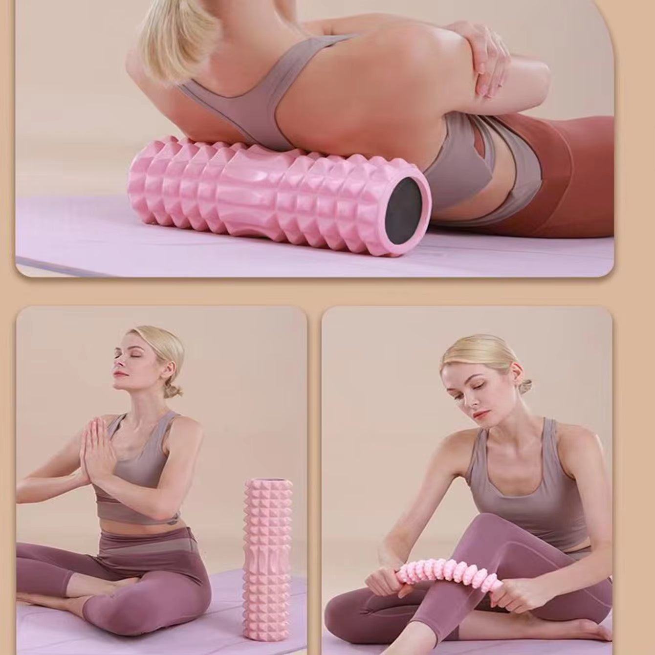 45cm Foam Roller for Muscle Recovery – Yoga, Pilates & Gym Massage Roller for Deep Tissue & Trigger Point Therapy
