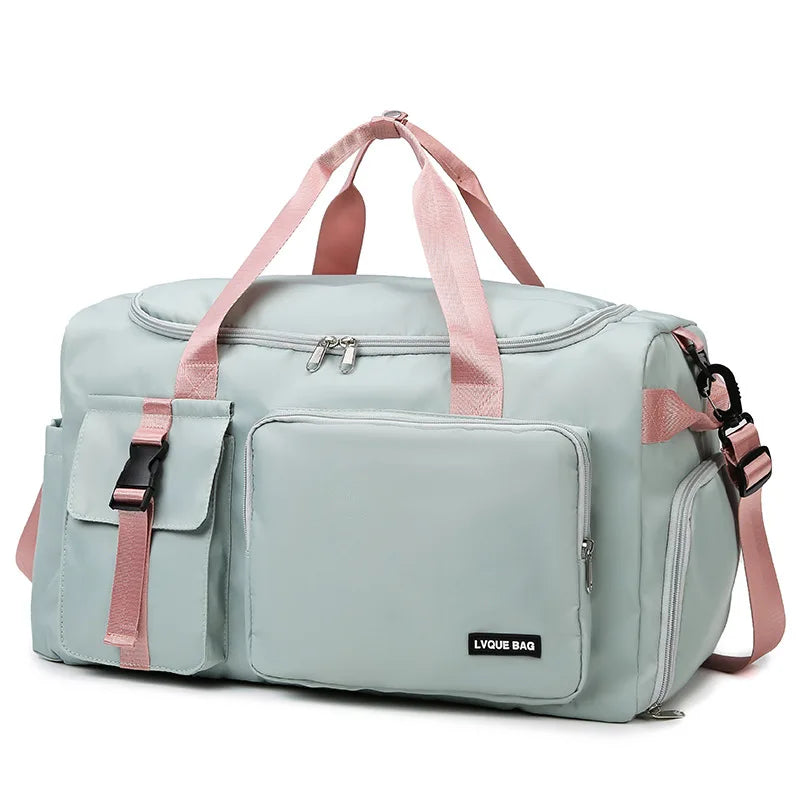 GlowFit Sports & Travel Gym Bag – Large Capacity Dry/Wet Separation Duffel for Men & Women