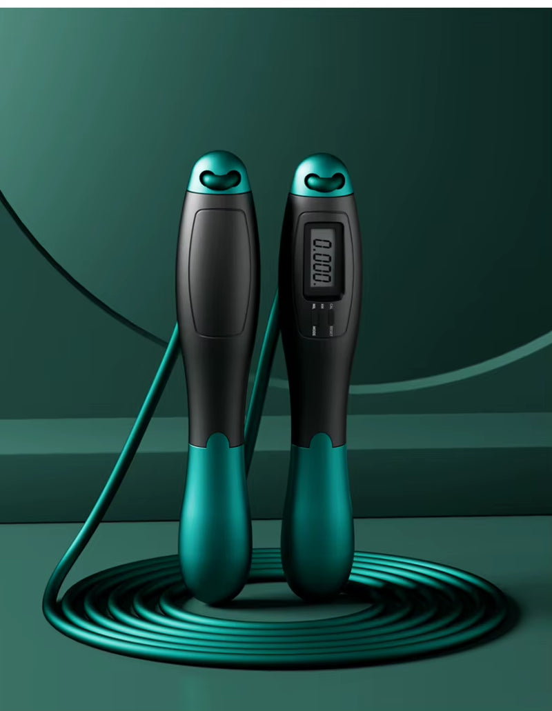 GlowFit Adjustable Counting Jump Rope – Cordless Skipping Rope with 3 Modes for Calories, Distance & Fitness