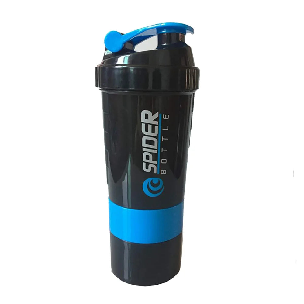 3-in-1 Protein Shaker Bottle – Leakproof, Portable, Powder & Pill Storage for Fitness, Bodybuilding, Workout
