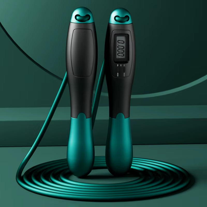 GlowFit Adjustable Counting Jump Rope – Cordless Skipping Rope with 3 Modes for Calories, Distance & Fitness